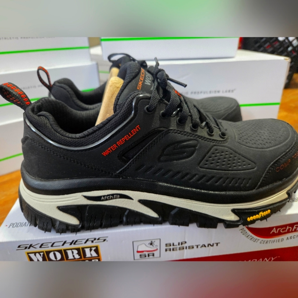 Skechers Men's Black Work Shoes